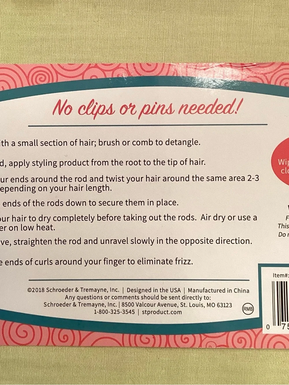 S&T 42-Pc Set Flexible Curling Rods in Plastic Storage Bag